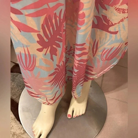 - For G and PL Women's Tropical Print Halter Maxi Dress Sleeveless size large - Picture 6 of 12